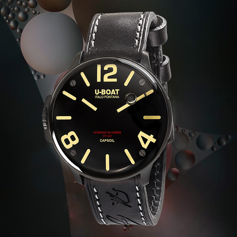 U-BOAT（ユーボート）カプソイル（CAPSOIL）DLC　8108 腕時計 クォーツ オイルリキッド