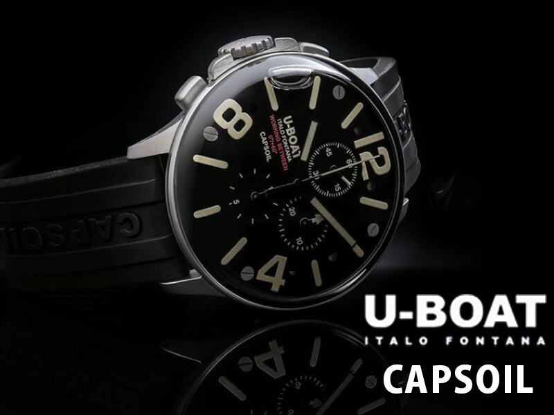 U-BOAT（ユーボート）カプソイル（CAPSOIL）DLC　8109r 腕時計 クォーツ オイルリキッド　クロノグラフ