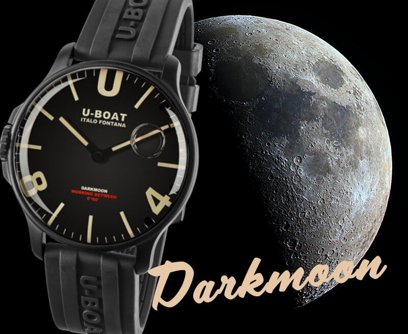 U-BOAT（ユーボート）ダークムーン（DARKMOON）44 IPB　8464 腕時計 クォーツ オイルリキッド