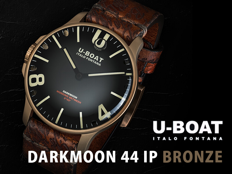 U-BOAT（ユーボート）ダークムーン（DARKMOON）44 IP BRONZE　ブロンズ　8467 腕時計 クォーツ オイルリキッド