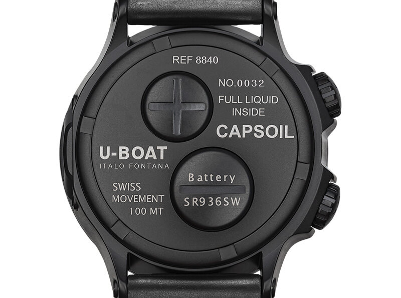 U-BOAT（ユーボート） CAPSOIL DOPPIOTEMPO カプソイル・ドッピオテンポ 腕時計 クォーツ 裏側