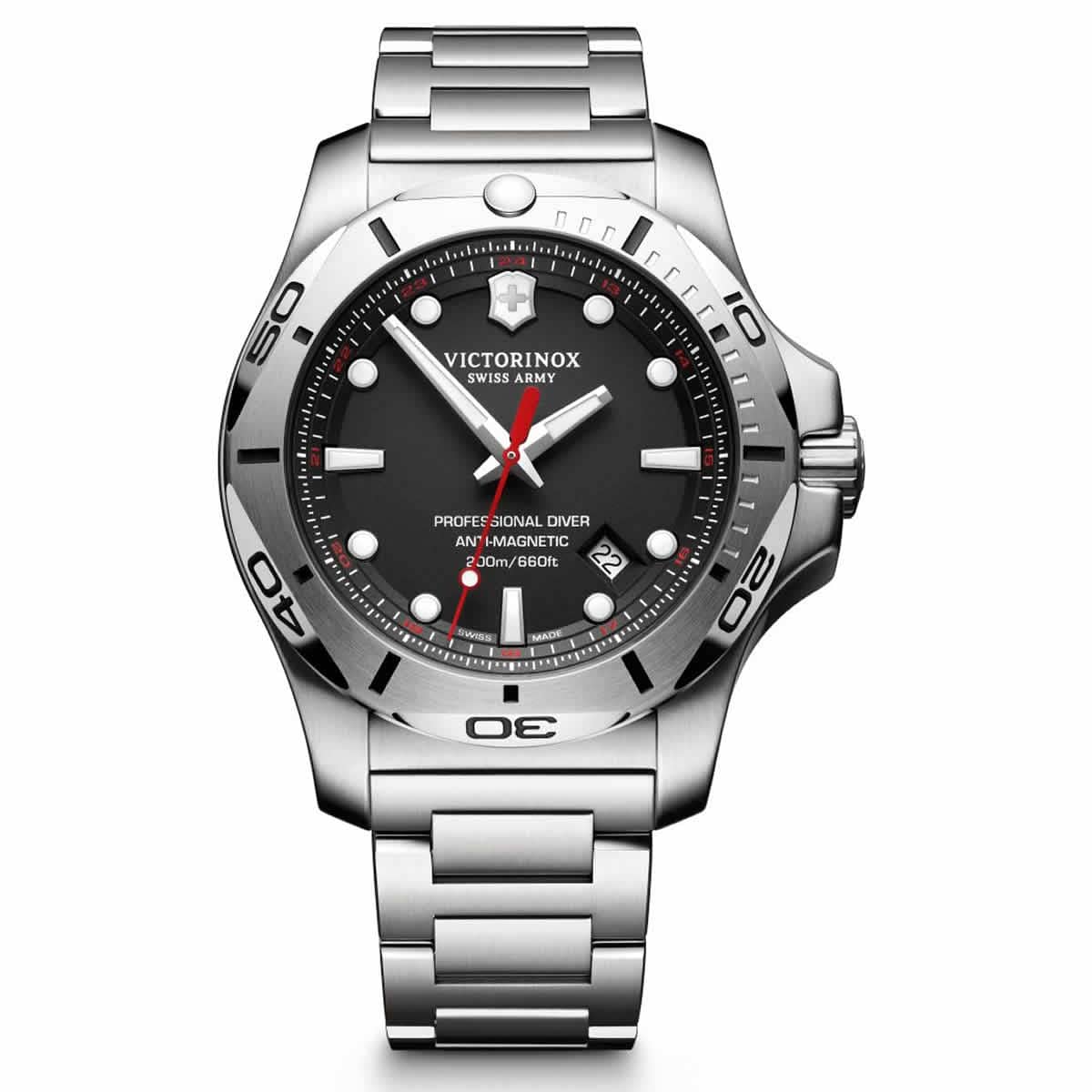 ビクトリノックススイスアーミー I.N.O.X. (イノックス) プロフェッショナルダイバー 241781 ブラック ステンレスベルト 腕時計