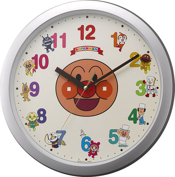 リズム時計 キャラクター時計 アンパンマン 4kg713 M19 掛け時計