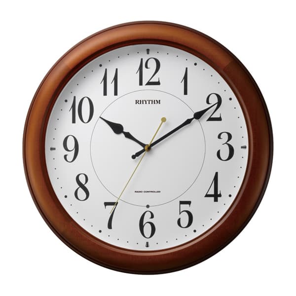 RHYTHM 4MX405SR06 茶色 電波時計 RHYTHM 4MX405SR06 茶色 電波時計 - メルカリ