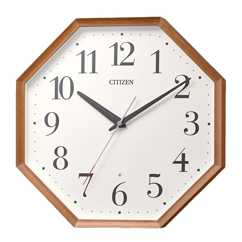 CITIZEN シチズン 木枠 電波掛け時計 8MY529-006