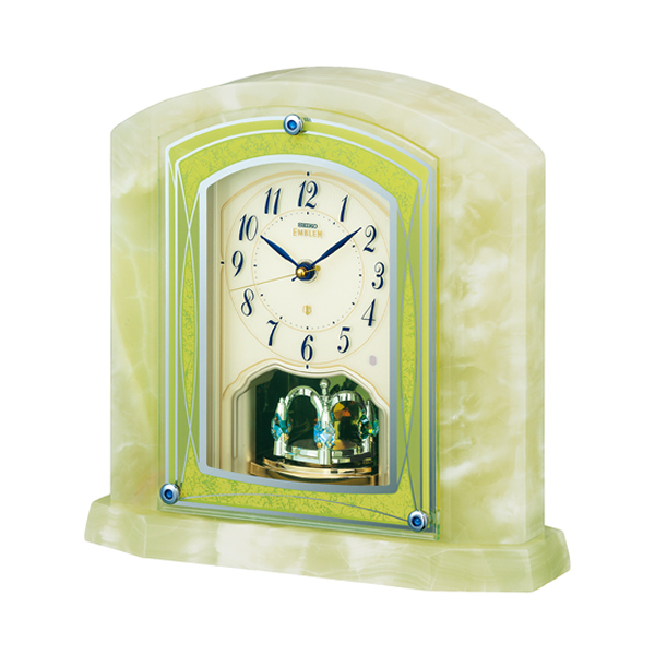 SEIKO EMBLEM セイコーエムブレム 天然石の風合いが魅力な電波置き時計 