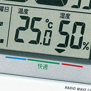 セイコー（SEIKO）温湿度表示デジタル電波クロック　快適度表示